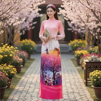 Vietnamese long dress- Scenery 1